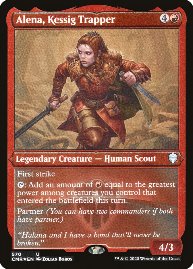 Alena, Kessig Trapper (Foil Etched) [Commander Legends] MTG Single Magic: The Gathering | Red Claw Gaming