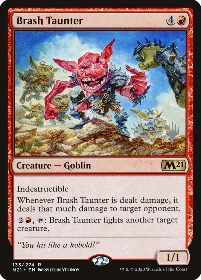 Brash Taunter (Promo Pack) [Core Set 2021 Promos] MTG Single Magic: The Gathering | Red Claw Gaming
