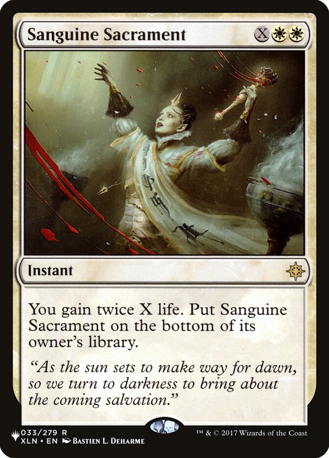 Sanguine Sacrament [The List] MTG Single Magic: The Gathering | Red Claw Gaming
