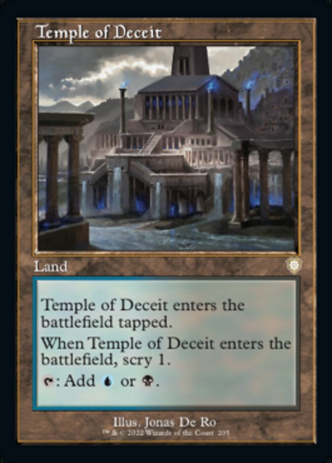 Temple of Deceit (Retro) [The Brothers' War Commander] MTG Single Magic: The Gathering | Red Claw Gaming