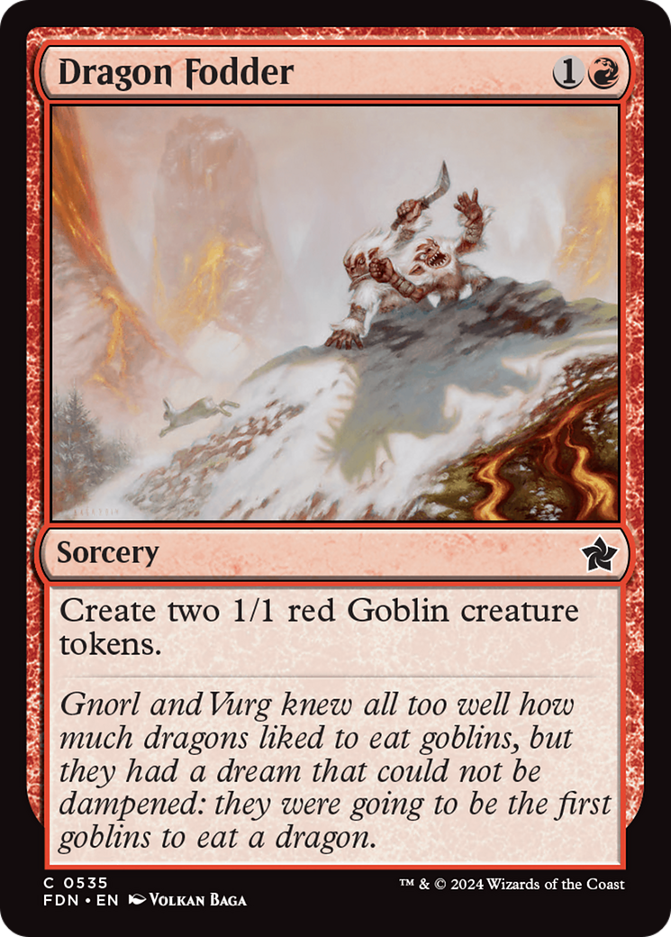 Dragon Fodder [Foundations] MTG Single Magic: The Gathering | Red Claw Gaming