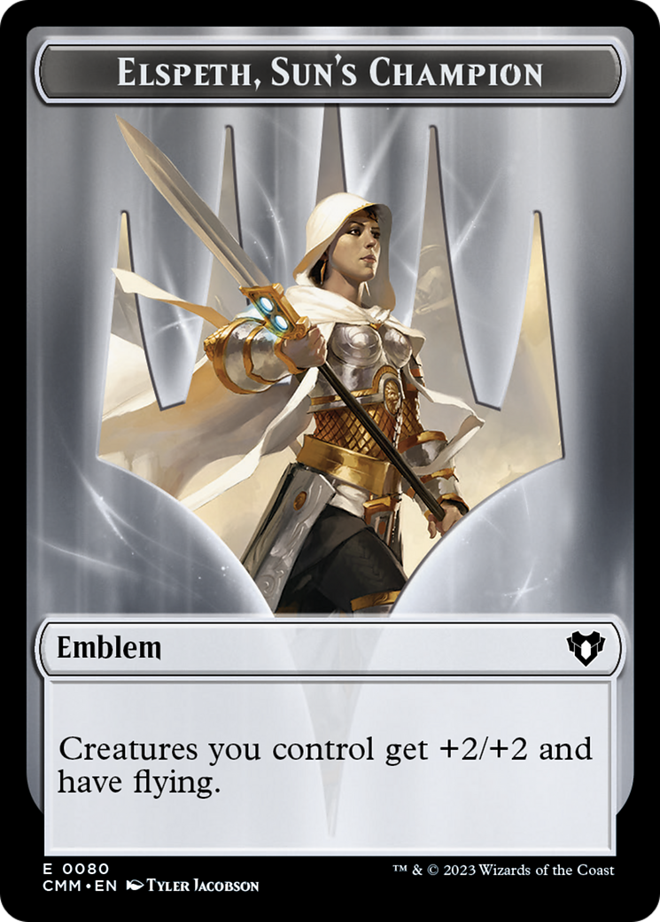 Elspeth, Sun's Champion Emblem // Copy (55) Double-Sided Token [Commander Masters Tokens] MTG Single Magic: The Gathering | Red Claw Gaming