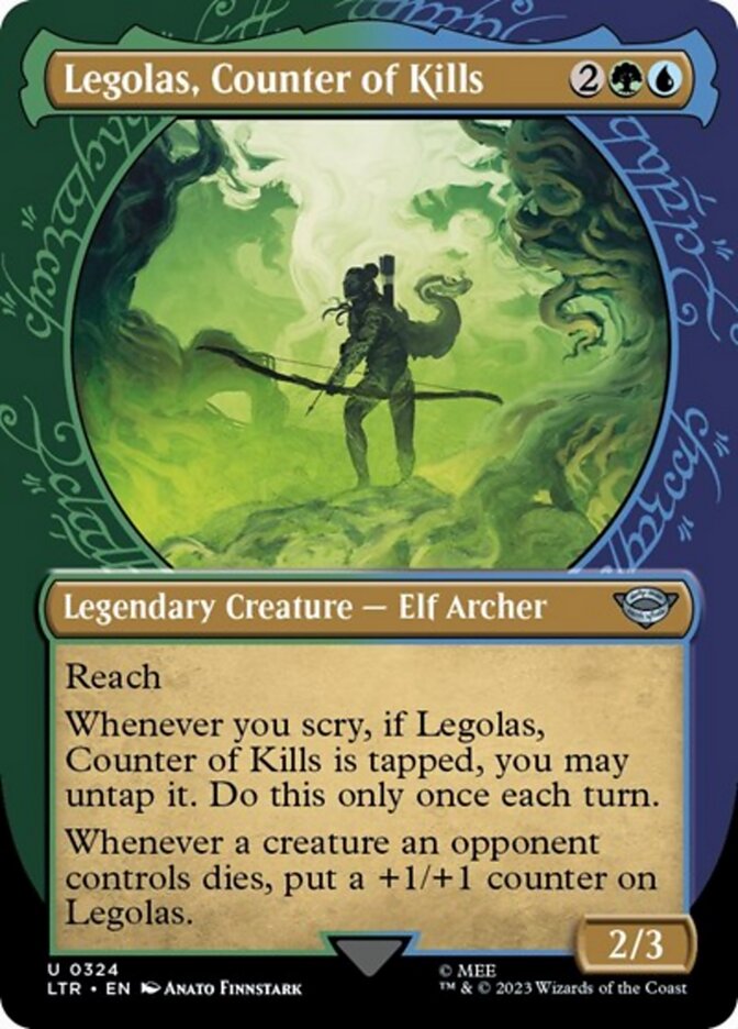 Legolas, Counter of Kills (Showcase Ring Frame) [The Lord of the Rings: Tales of Middle-Earth] MTG Single Magic: The Gathering | Red Claw Gaming