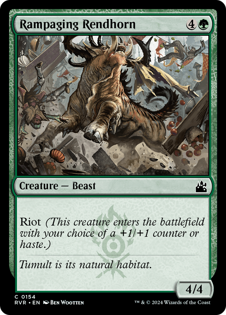 Rampaging Rendhorn [Ravnica Remastered] MTG Single Magic: The Gathering | Red Claw Gaming