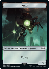 Necron Warrior // Insect Double-Sided (Surge Foil) [Warhammer 40,000 Tokens] MTG Single Magic: The Gathering | Red Claw Gaming