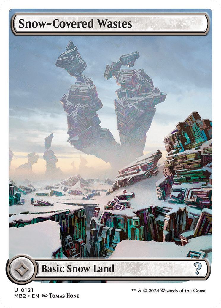 Snow-Covered Wastes (White Border) [Mystery Booster 2] MTG Single Magic: The Gathering | Red Claw Gaming