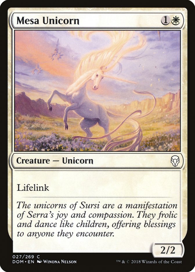 Mesa Unicorn [Dominaria] MTG Single Magic: The Gathering | Red Claw Gaming