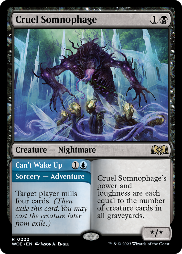 Cruel Somnophage // Can't Wake Up [Wilds of Eldraine] MTG Single Magic: The Gathering    | Red Claw Gaming