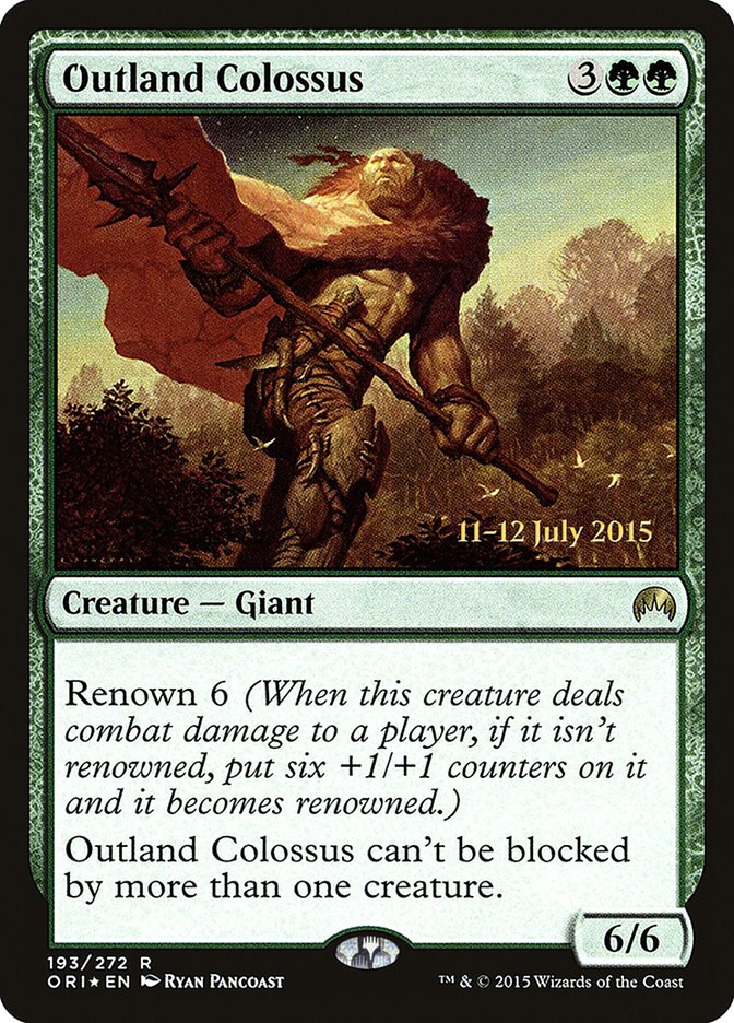 Outland Colossus [Magic Origins Prerelease Promos] MTG Single Magic: The Gathering | Red Claw Gaming