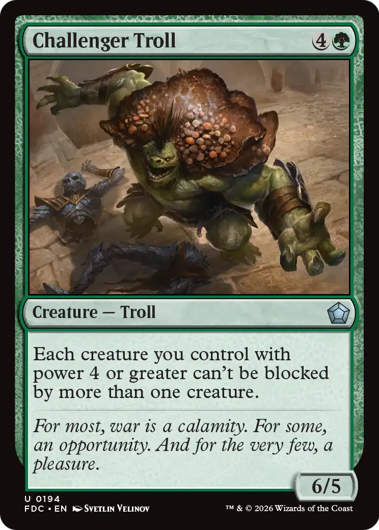 Challenger Troll [Foundations Commander] | Red Claw Gaming