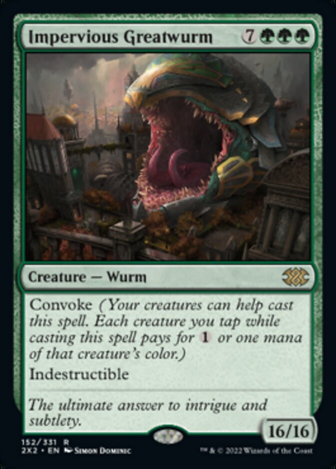 Impervious Greatwurm [Double Masters 2022] MTG Single Magic: The Gathering    | Red Claw Gaming