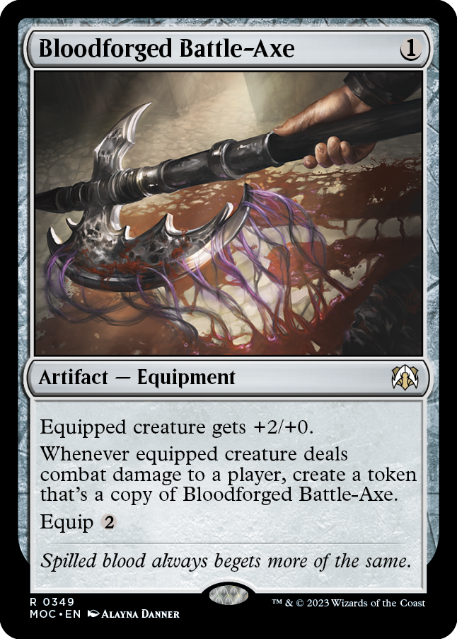 Bloodforged Battle-Axe [March of the Machine Commander] MTG Single Magic: The Gathering | Red Claw Gaming
