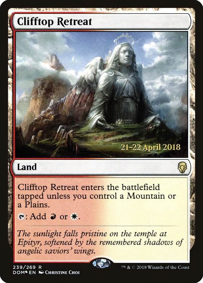 Clifftop Retreat [Dominaria Prerelease Promos] MTG Single Magic: The Gathering | Red Claw Gaming