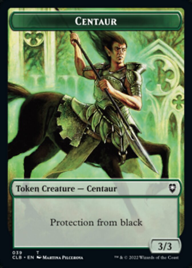 Horror // Centaur Double-Sided Token [Commander Legends: Battle for Baldur's Gate Tokens] MTG Single Magic: The Gathering | Red Claw Gaming