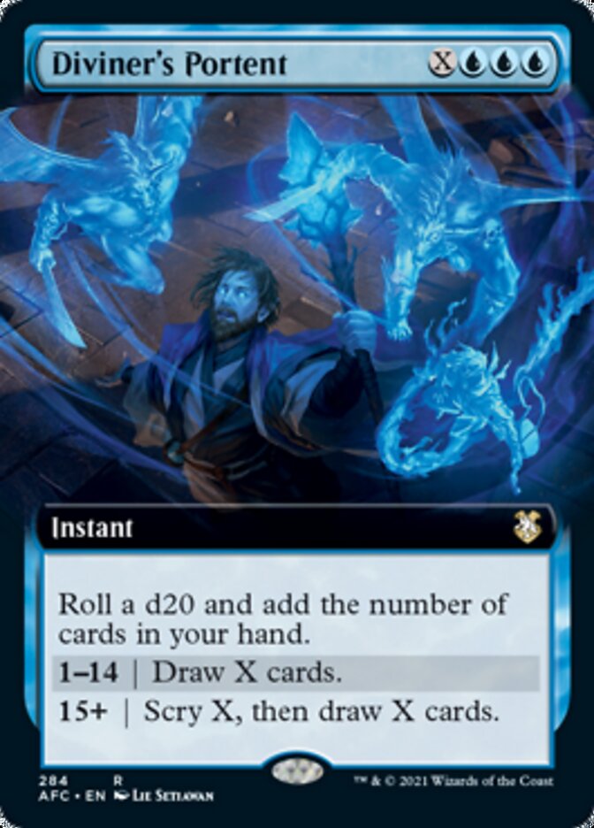 Diviner's Portent (Extended Art) [Dungeons & Dragons: Adventures in the Forgotten Realms Commander] MTG Single Magic: The Gathering | Red Claw Gaming