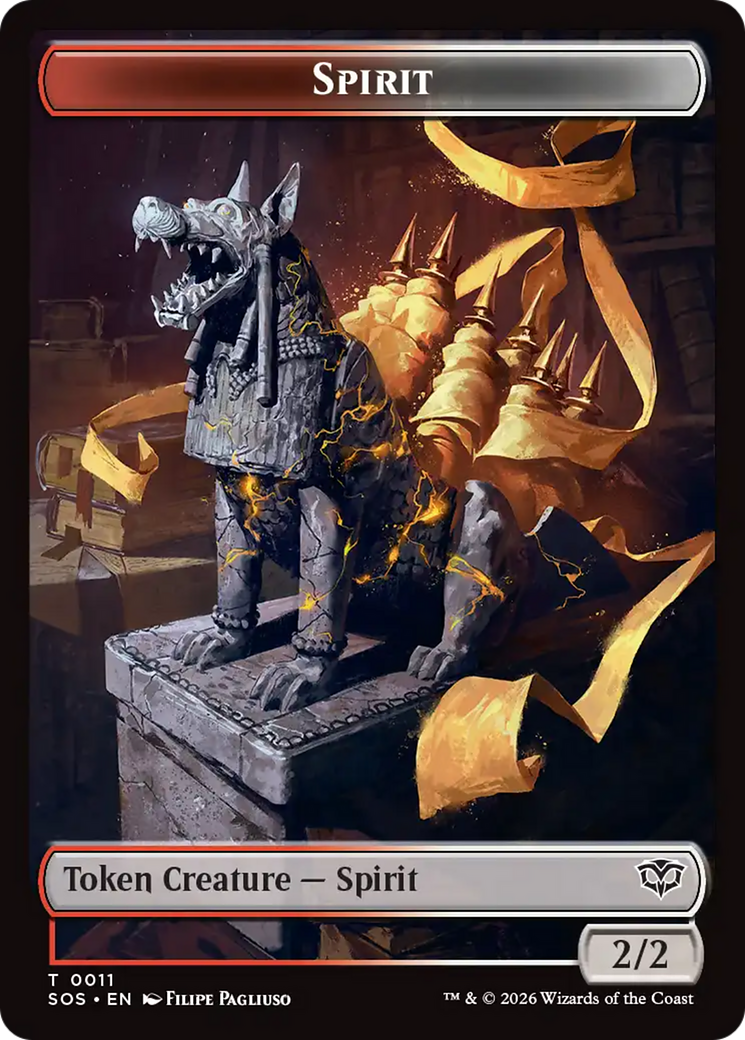 Inkling (0007) // Spirit (0011) Double-Sided Token [Secrets of Strixhaven Tokens] MTG Single Magic: The Gathering | Red Claw Gaming