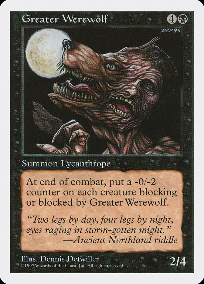 Greater Werewolf [Fifth Edition] MTG Single Magic: The Gathering | Red Claw Gaming