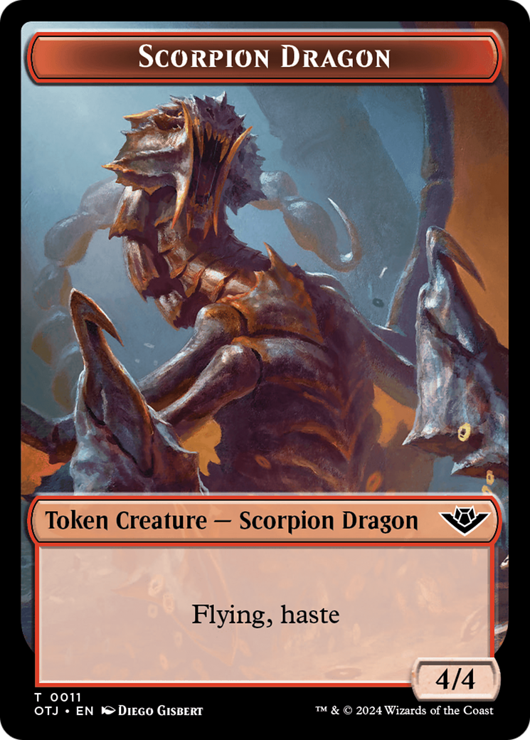 Scorpion Dragon // Plot Double-Sided Token [Outlaws of Thunder Junction Tokens] MTG Single Magic: The Gathering | Red Claw Gaming