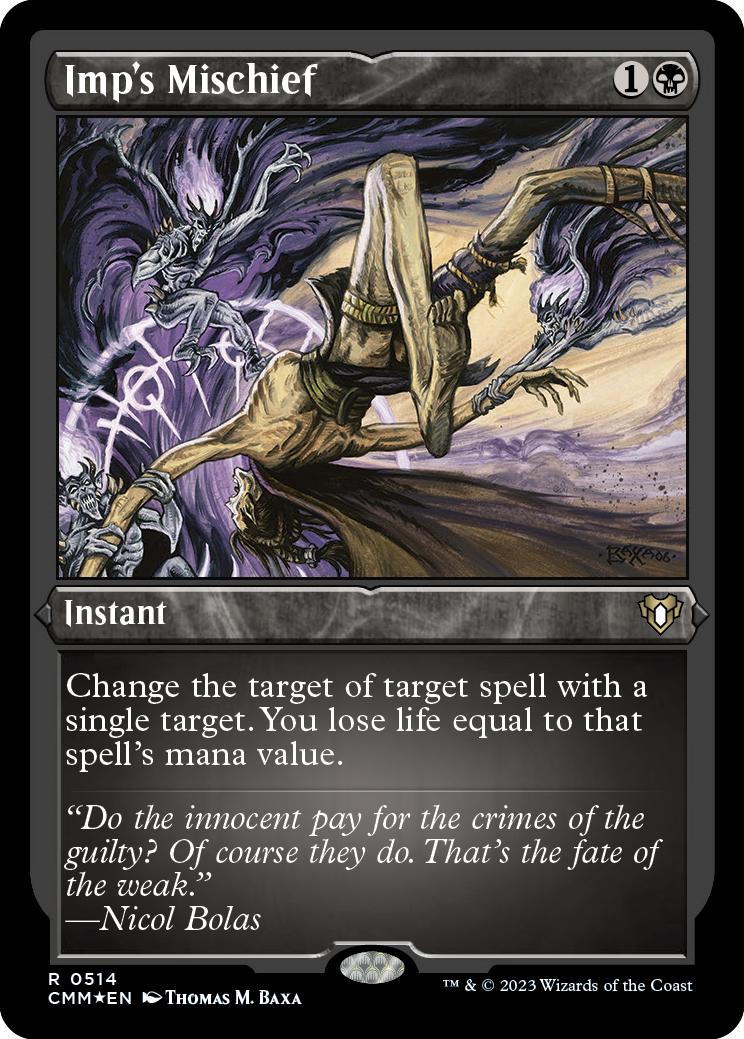 Imp's Mischief (Foil Etched) [Commander Masters] MTG Single Magic: The Gathering | Red Claw Gaming