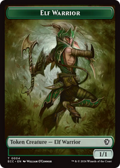 Zombie // Elf Warrior Double-Sided Token [Lorwyn Eclipsed Tokens] MTG Single Magic: The Gathering | Red Claw Gaming
