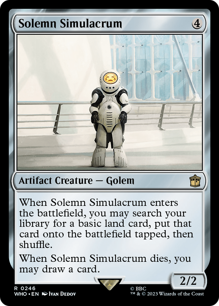 Solemn Simulacrum [Doctor Who] MTG Single Magic: The Gathering    | Red Claw Gaming