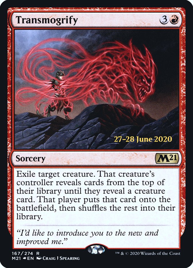 Transmogrify [Core Set 2021 Prerelease Promos] MTG Single Magic: The Gathering | Red Claw Gaming