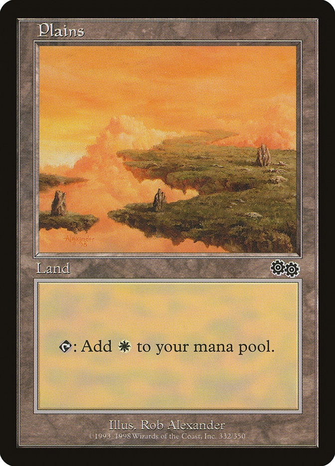 Plains (332) [Urza's Saga] MTG Single Magic: The Gathering | Red Claw Gaming