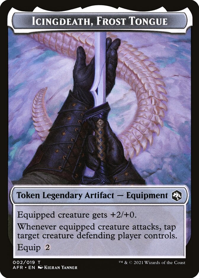 Wolf // Icingdeath, Frost Tongue Double-Sided Token [Dungeons & Dragons: Adventures in the Forgotten Realms Tokens] MTG Single Magic: The Gathering | Red Claw Gaming