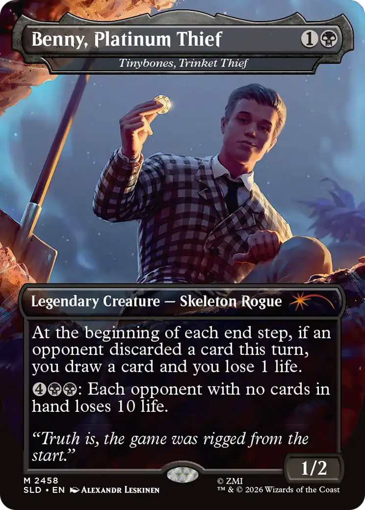 Benny, Platinum Thief - Tinybones, Trinket Thief [Secret Lair Drop Series] MTG Single Magic: The Gathering | Red Claw Gaming