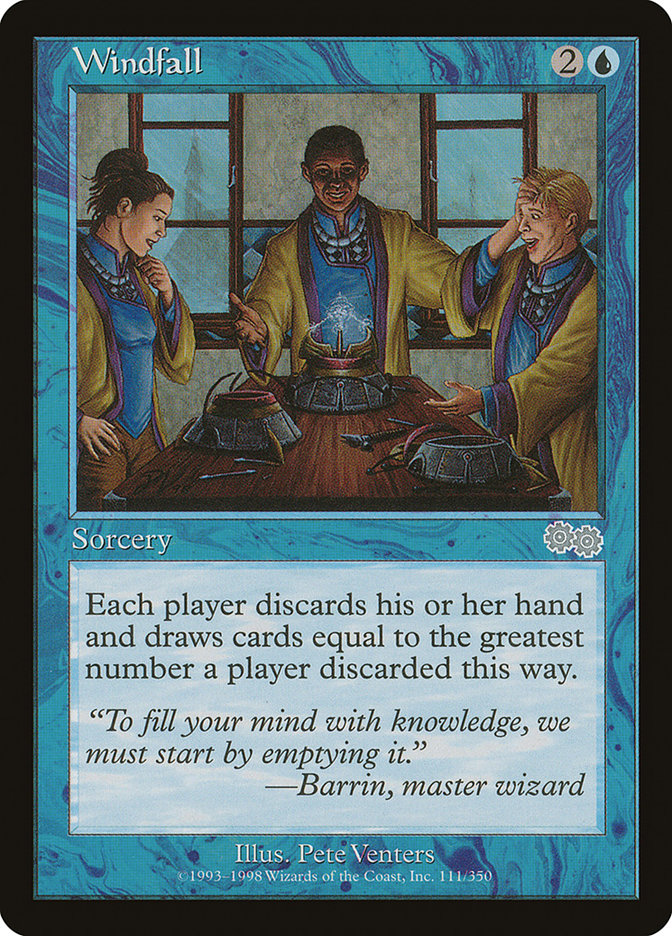 Windfall [Urza's Saga] MTG Single Magic: The Gathering | Red Claw Gaming