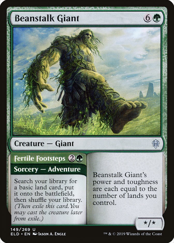 Beanstalk Giant // Fertile Footsteps [Throne of Eldraine] MTG Single Magic: The Gathering | Red Claw Gaming