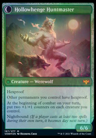 Avabruck Caretaker // Hollowhenge Huntmaster [Innistrad: Crimson Vow Prerelease Promos] MTG Single Magic: The Gathering | Red Claw Gaming