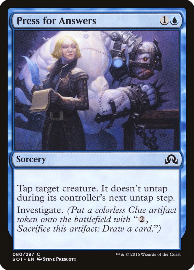 Press for Answers [Shadows over Innistrad] MTG Single Magic: The Gathering | Red Claw Gaming