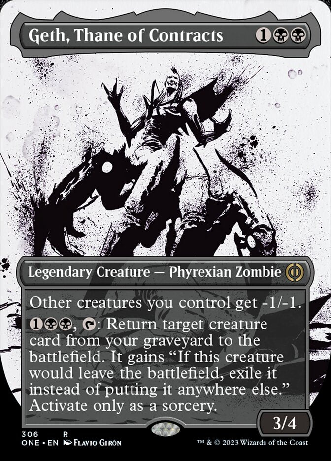 Geth, Thane of Contracts (Borderless Ichor) [Phyrexia: All Will Be One] MTG Single Magic: The Gathering | Red Claw Gaming