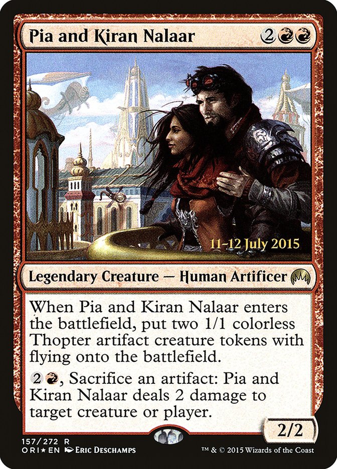 Pia and Kiran Nalaar [Magic Origins Prerelease Promos] MTG Single Magic: The Gathering | Red Claw Gaming