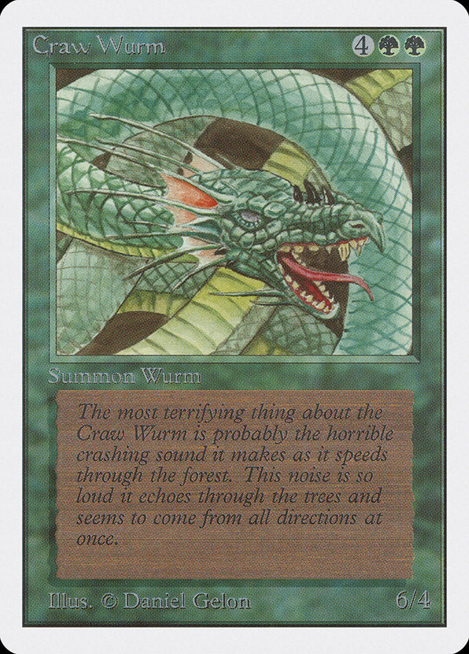 Craw Wurm [Unlimited Edition] MTG Single Magic: The Gathering | Red Claw Gaming