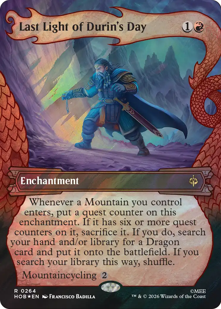 Last Light of Durin's Day (Showcase) (Surge Foil) [The Hobbit] | Red Claw Gaming