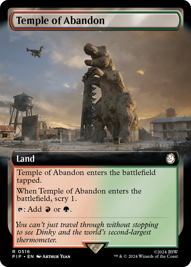 Temple of Abandon (Extended Art) [Fallout] MTG Single Magic: The Gathering    | Red Claw Gaming