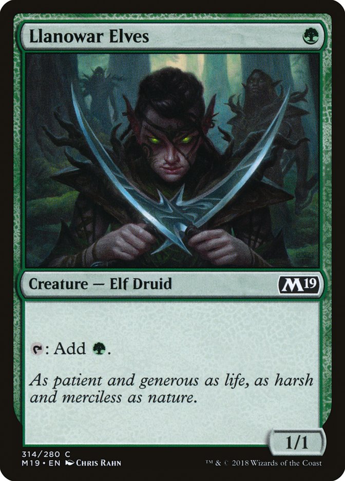 Llanowar Elves [Core Set 2019] MTG Single Magic: The Gathering | Red Claw Gaming