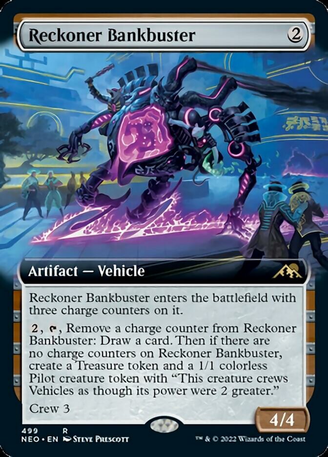 Reckoner Bankbuster (Extended Art) [Kamigawa: Neon Dynasty] MTG Single Magic: The Gathering    | Red Claw Gaming