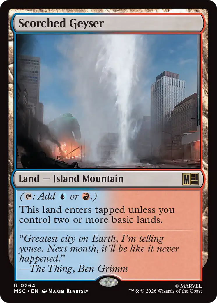 Scorched Geyser [Marvel Super Heroes Commander] MTG Single Magic: The Gathering | Red Claw Gaming