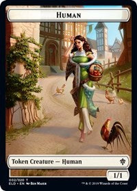 Human // Food (15) Double-Sided Token [Throne of Eldraine Tokens] MTG Single Magic: The Gathering | Red Claw Gaming