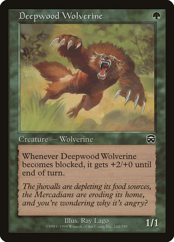Deepwood Wolverine [Mercadian Masques] MTG Single Magic: The Gathering | Red Claw Gaming