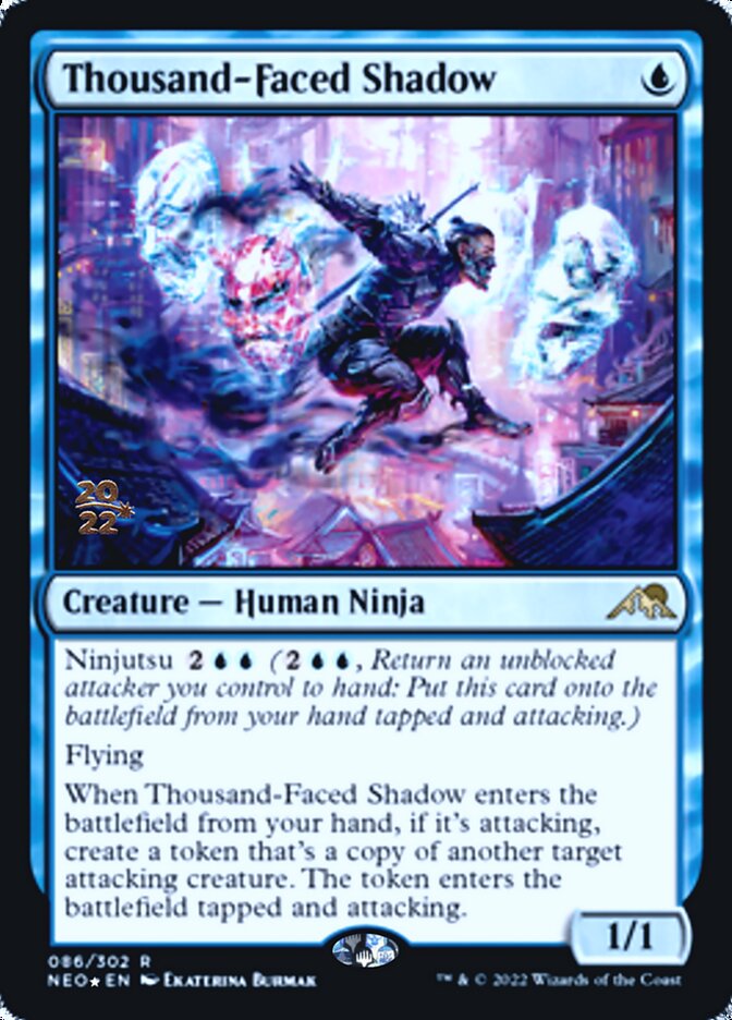 Thousand-Faced Shadow [Kamigawa: Neon Dynasty Prerelease Promos] MTG Single Magic: The Gathering | Red Claw Gaming