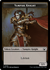 Vampire Knight // Soldier Double-Sided Token [March of the Machine Commander Tokens] MTG Single Magic: The Gathering | Red Claw Gaming