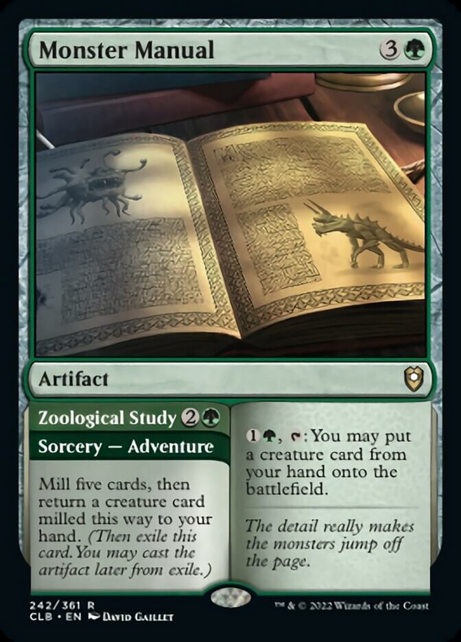 Monster Manual // Zoological Study [Commander Legends: Battle for Baldur's Gate] MTG Single Magic: The Gathering | Red Claw Gaming