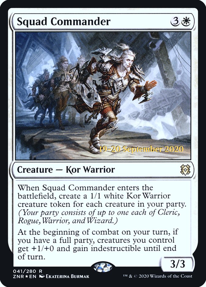 Squad Commander [Zendikar Rising Prerelease Promos] MTG Single Magic: The Gathering | Red Claw Gaming