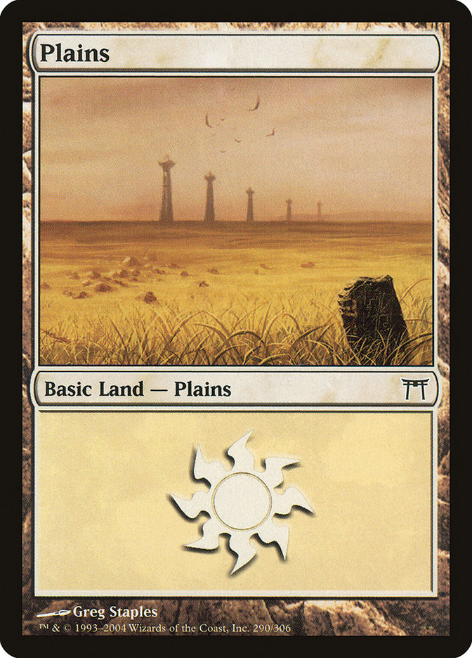 Plains (290) [Champions of Kamigawa] MTG Single Magic: The Gathering | Red Claw Gaming