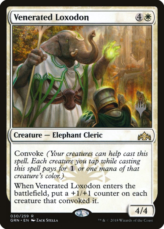 Venerated Loxodon (Promo Pack) [Guilds of Ravnica Promos] MTG Single Magic: The Gathering | Red Claw Gaming