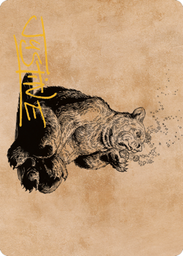 Wilson, Refined Grizzly Art Card (Gold-Stamped Signature) [Commander Legends: Battle for Baldur's Gate Art Series] MTG Single Magic: The Gathering | Red Claw Gaming